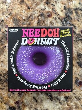 NEEDOH Donut Squishy Toy Authentic  - Purple Frosting